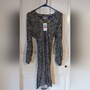 Black/white print, petite small, Calvin Klein dress with tags.